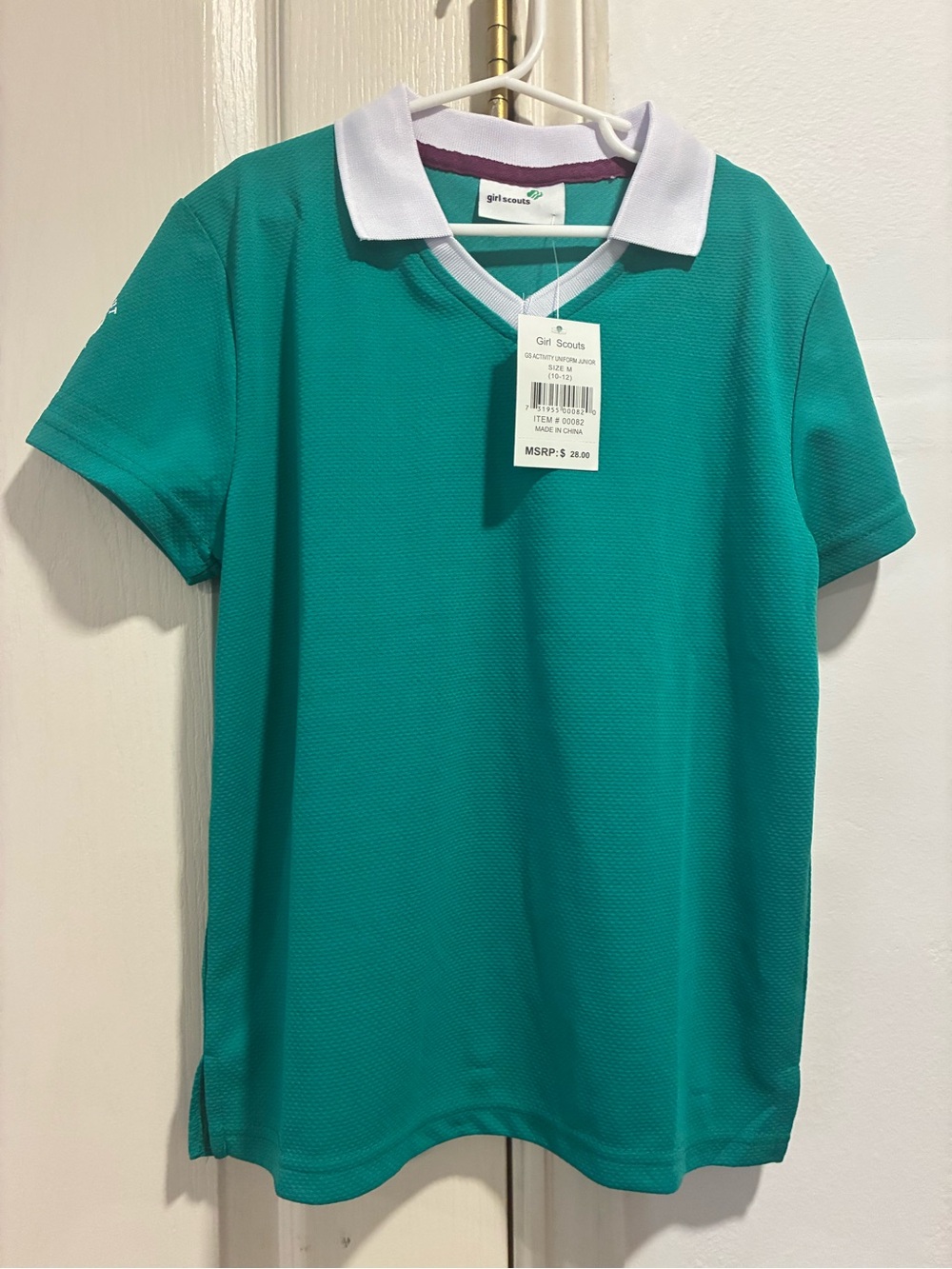 Girl Scouts Activity Uniform Top Junior Size Medium New with Tags